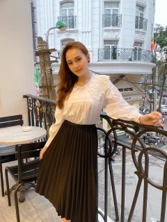Sơ Mi Trắng Cổ Ren Top Style