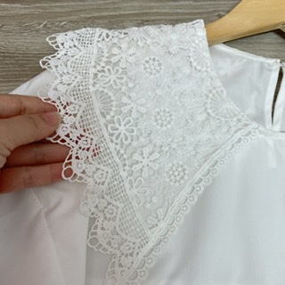 Sơ Mi Trắng Cổ Ren Top Style