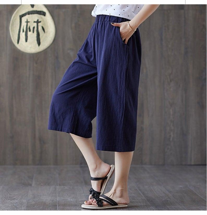 Quần Linen Lửng Mango