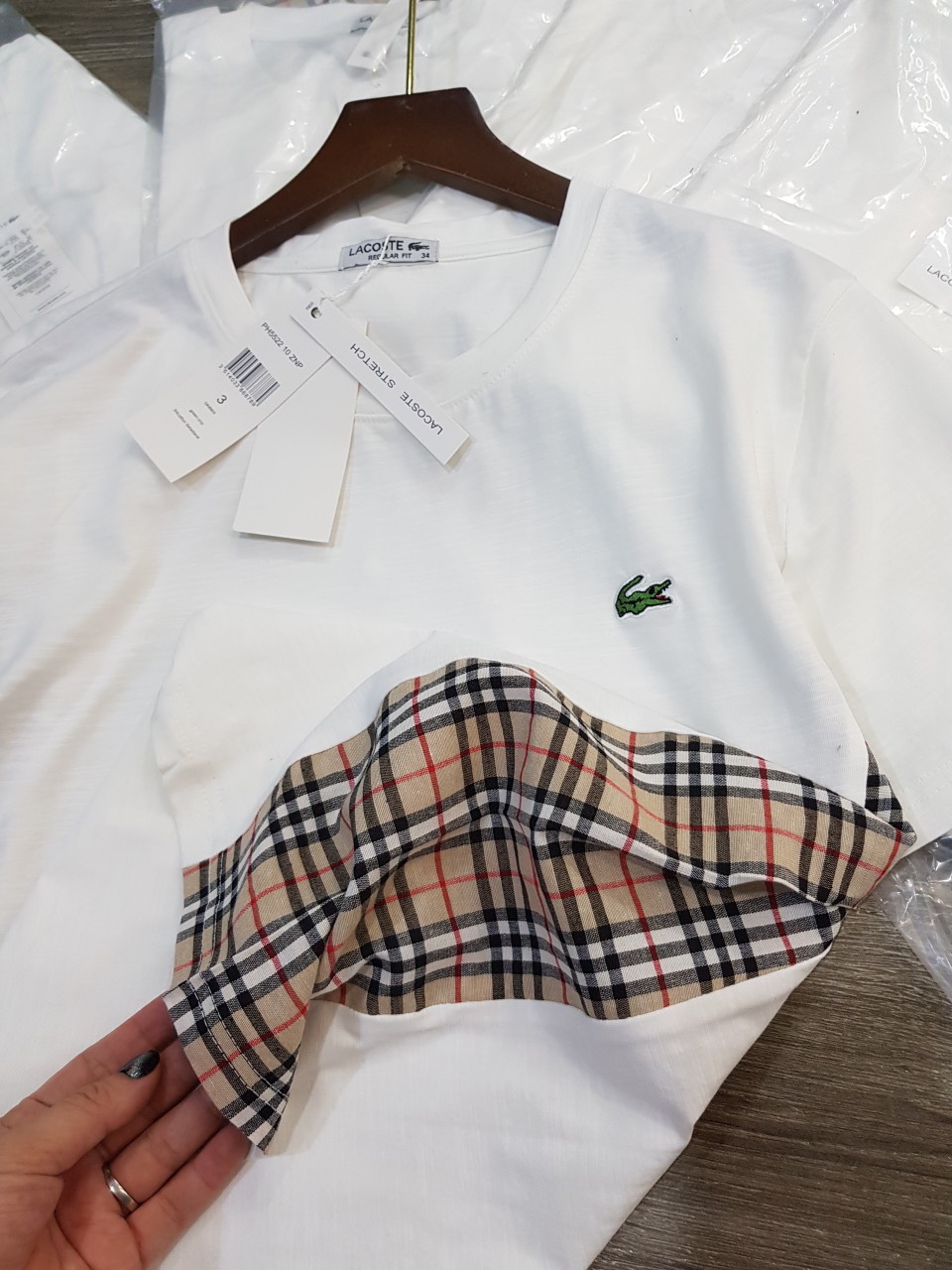 Áo Phông Lacoste Cotton Xước