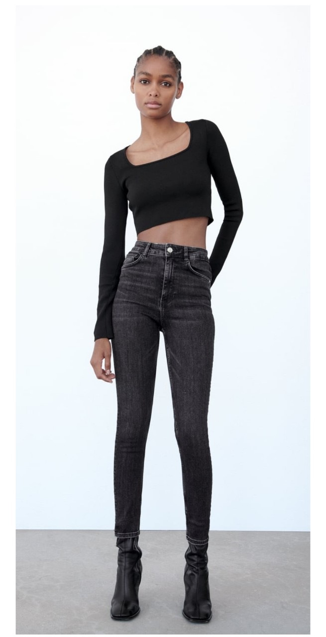 Quần Jean Skinny Zara Xám