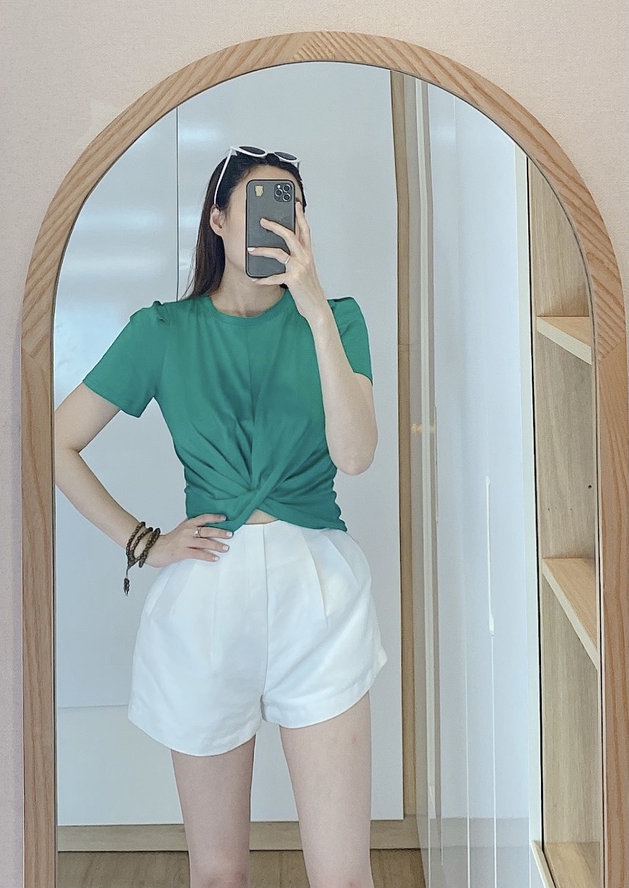 Áo Thun Xoắn Eo Zara