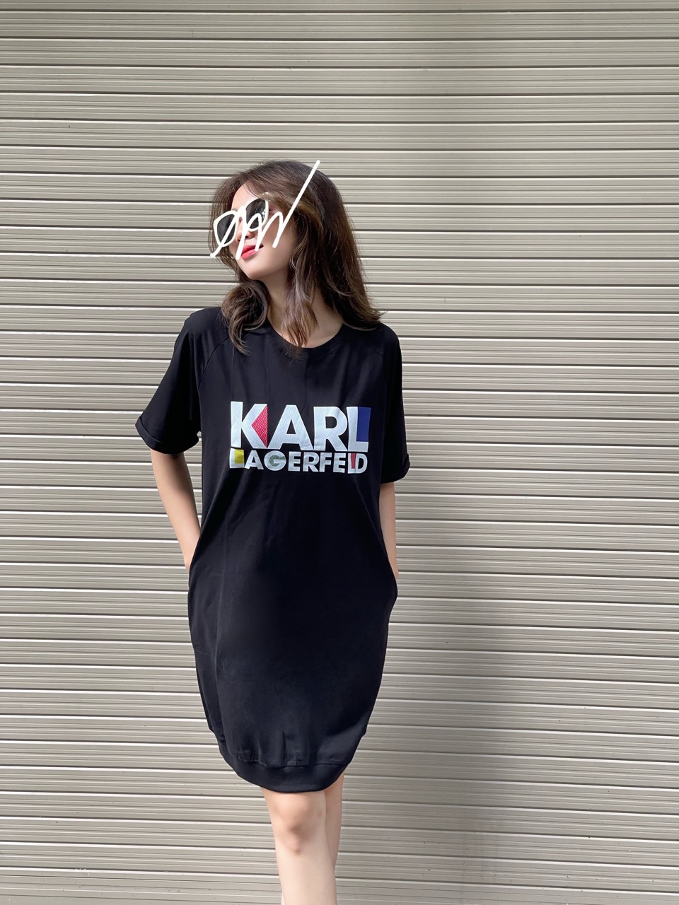 Đầm Thun Bo Gấu Karl