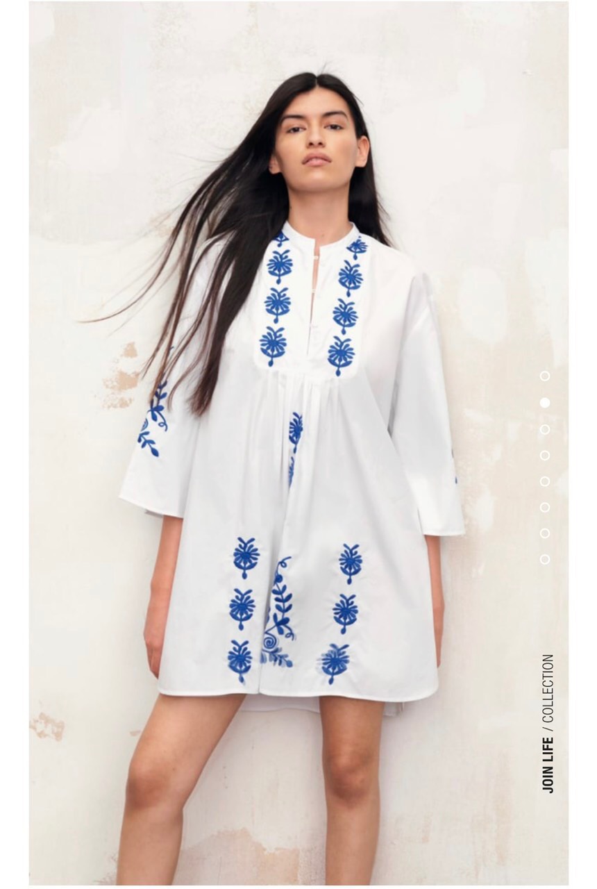 Đầm Thêu Hoa Mango