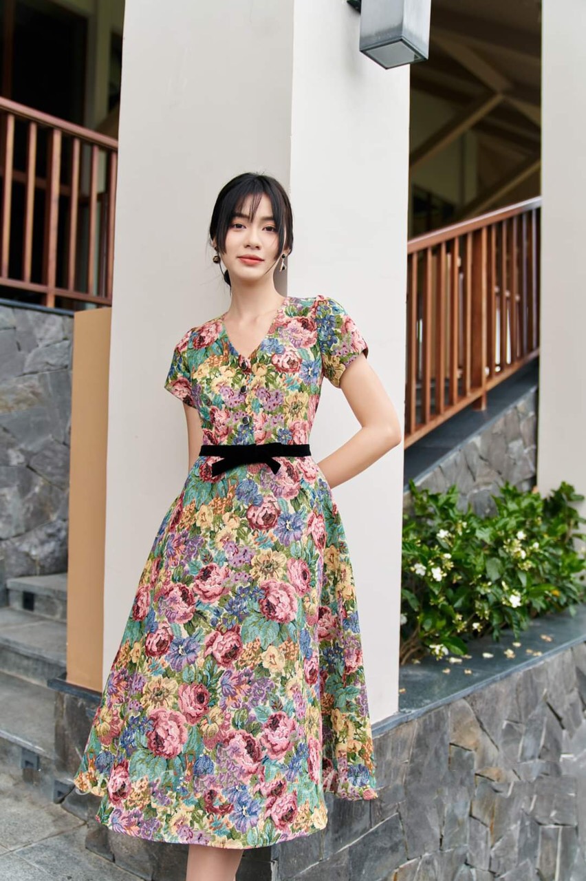 Đầm Ngắn Tay Kèm Belt Zara