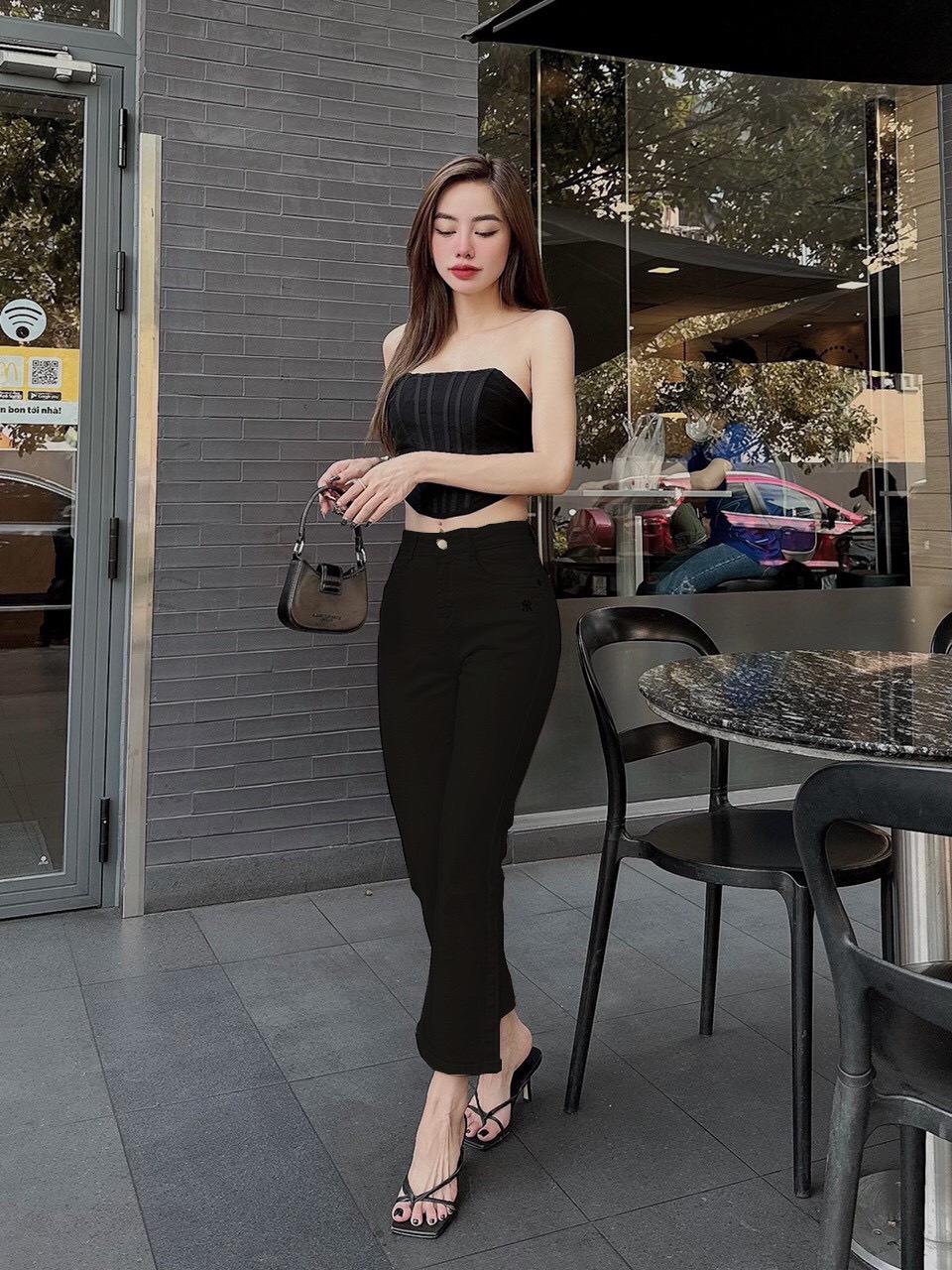 Quần jean Loe Dáng Lỡ MLB