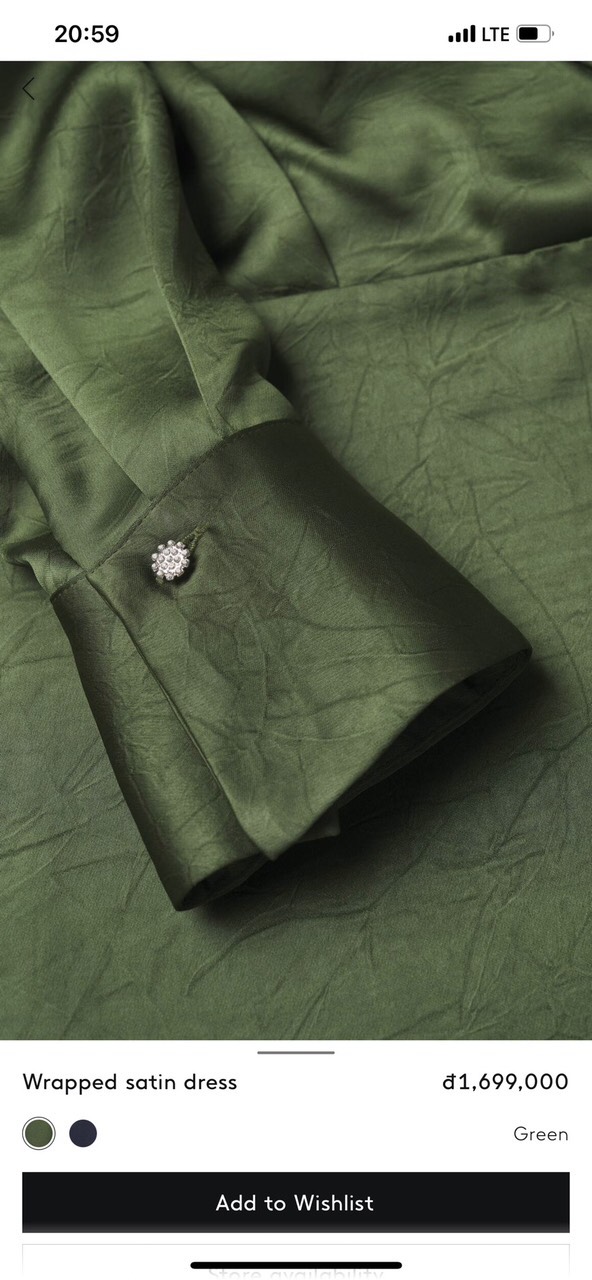 Đầm Đắp Tà Xanh Rêu Mango