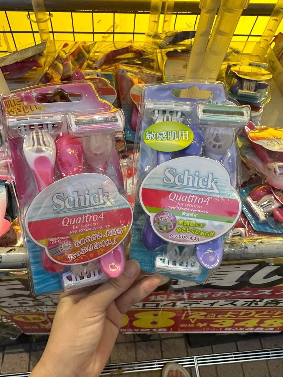 Sét Dao Cạo 4 Lưỡi Schick Quattro-4