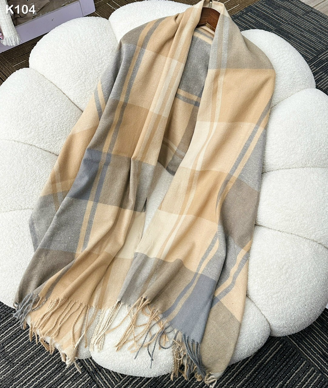 Khăn Kẻ Cashmere Faux