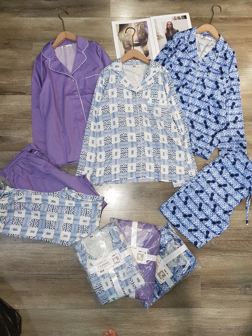 Bộ Pijama Dài Tay Uniqlo