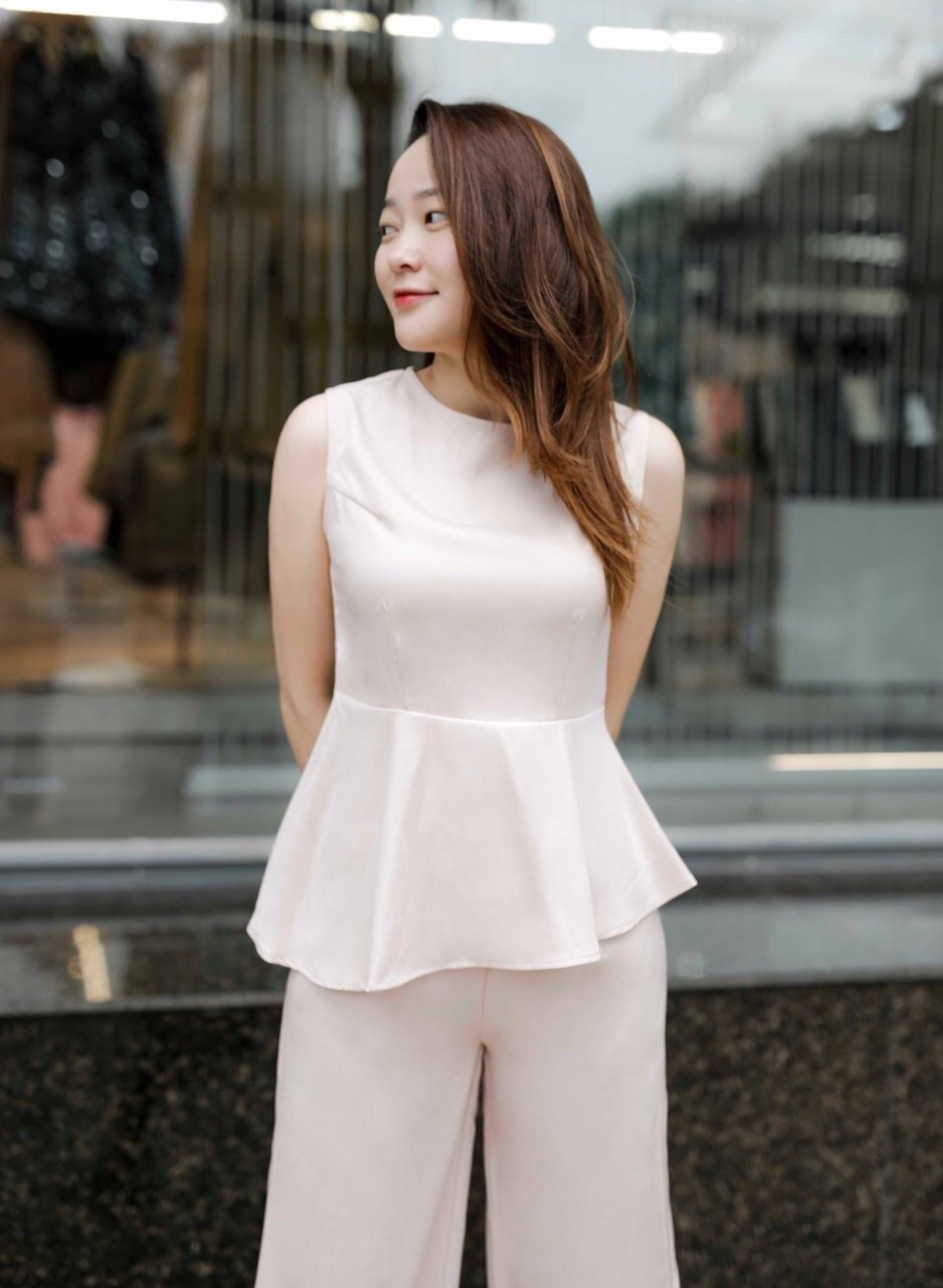 Sét Áo Peplum Và Quần Topshop