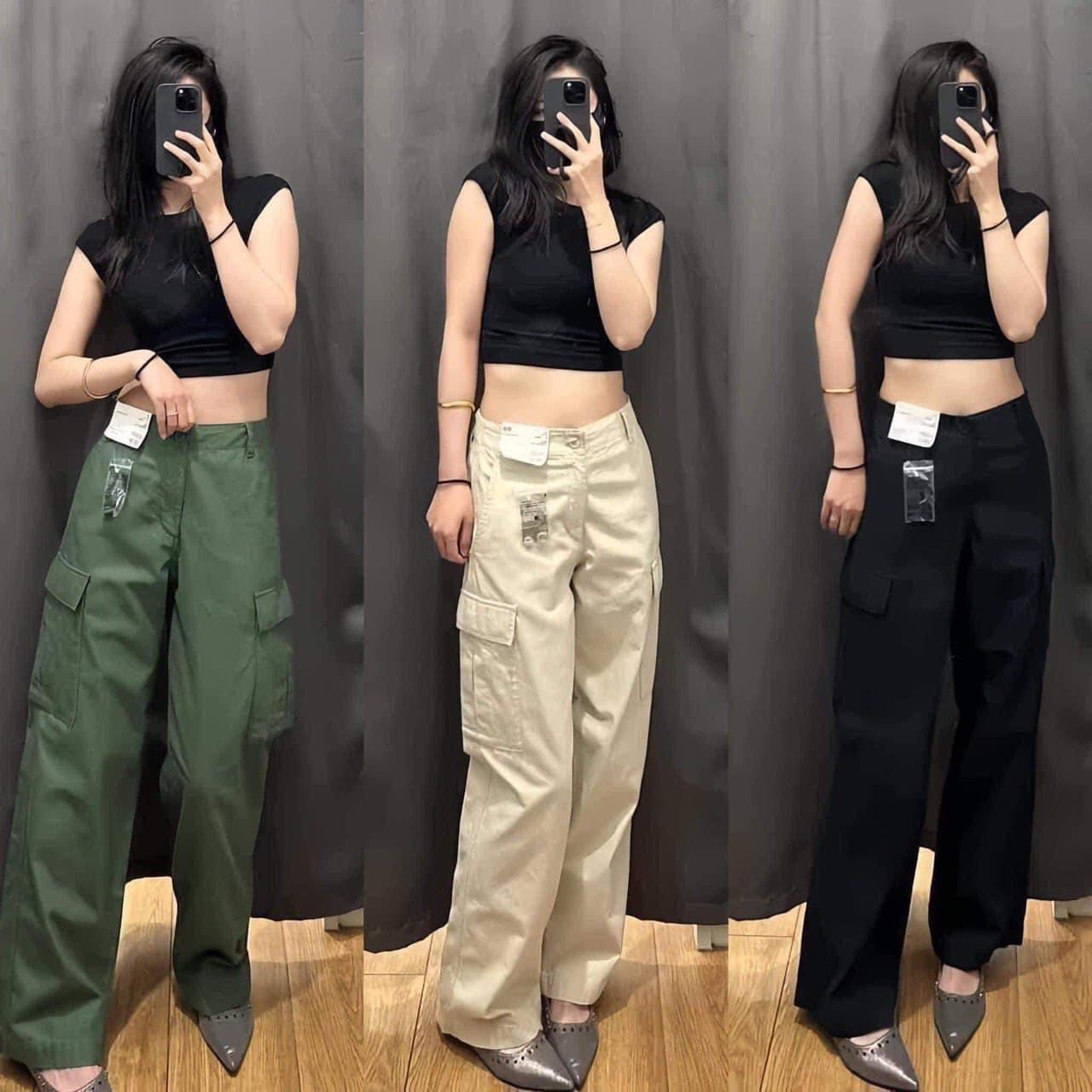 Quần Ống Suông Túi Hộp Uniqlo