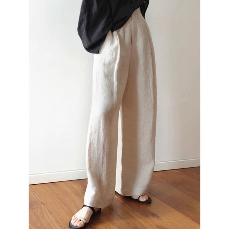 Quần Ống Suông Linen Zara