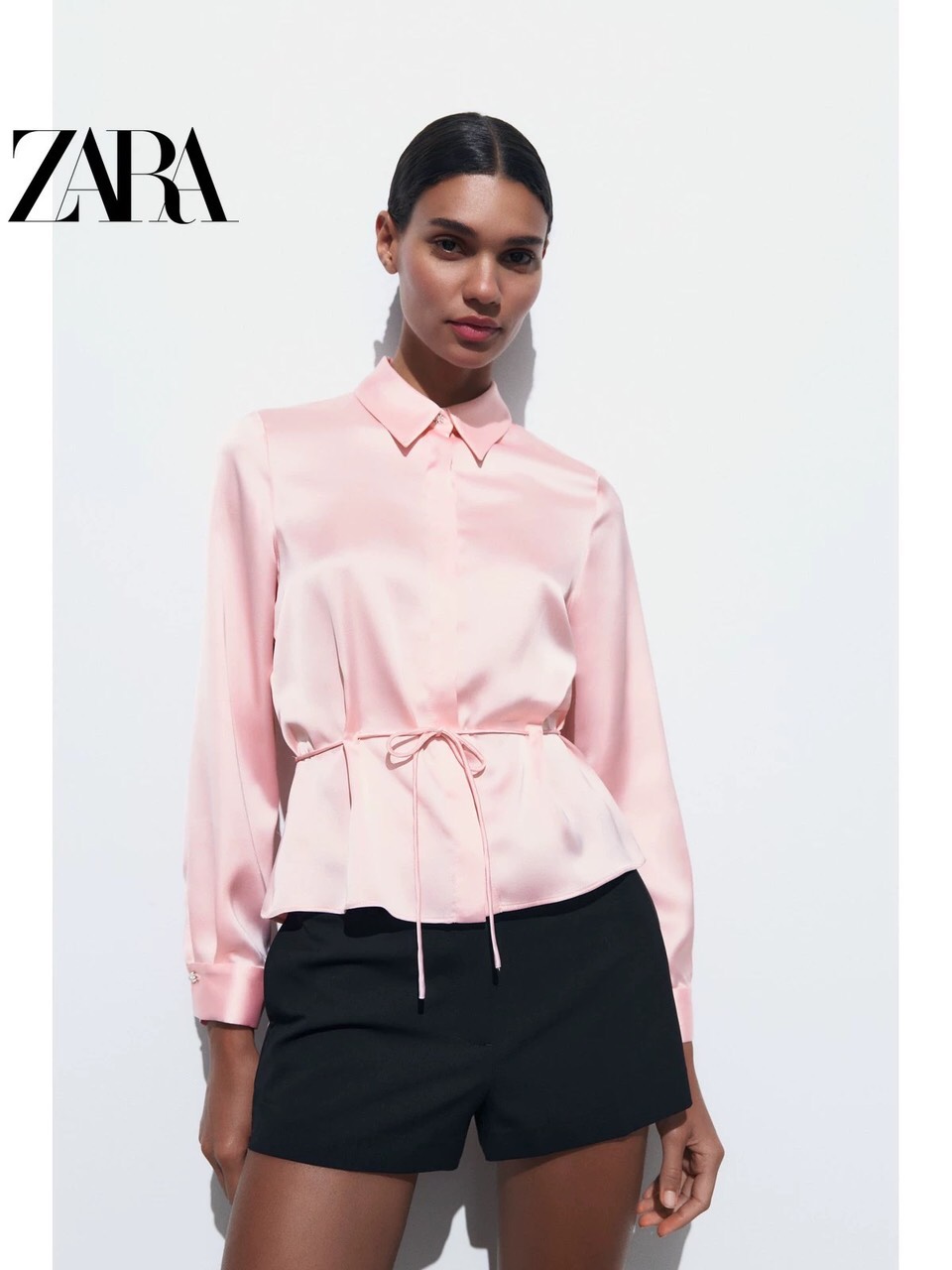 Áo Sơ Mi Phối Belt Eo Zara