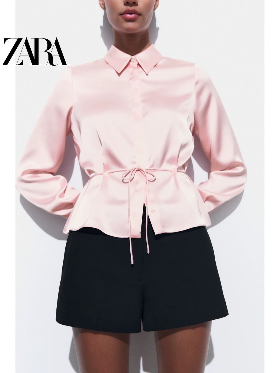 Áo Sơ Mi Phối Belt Eo Zara