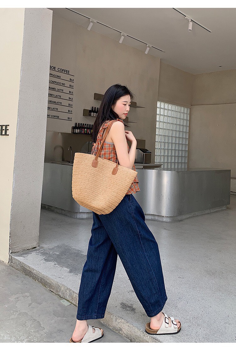 Quần Baggy Denim Bo Gấu Zara