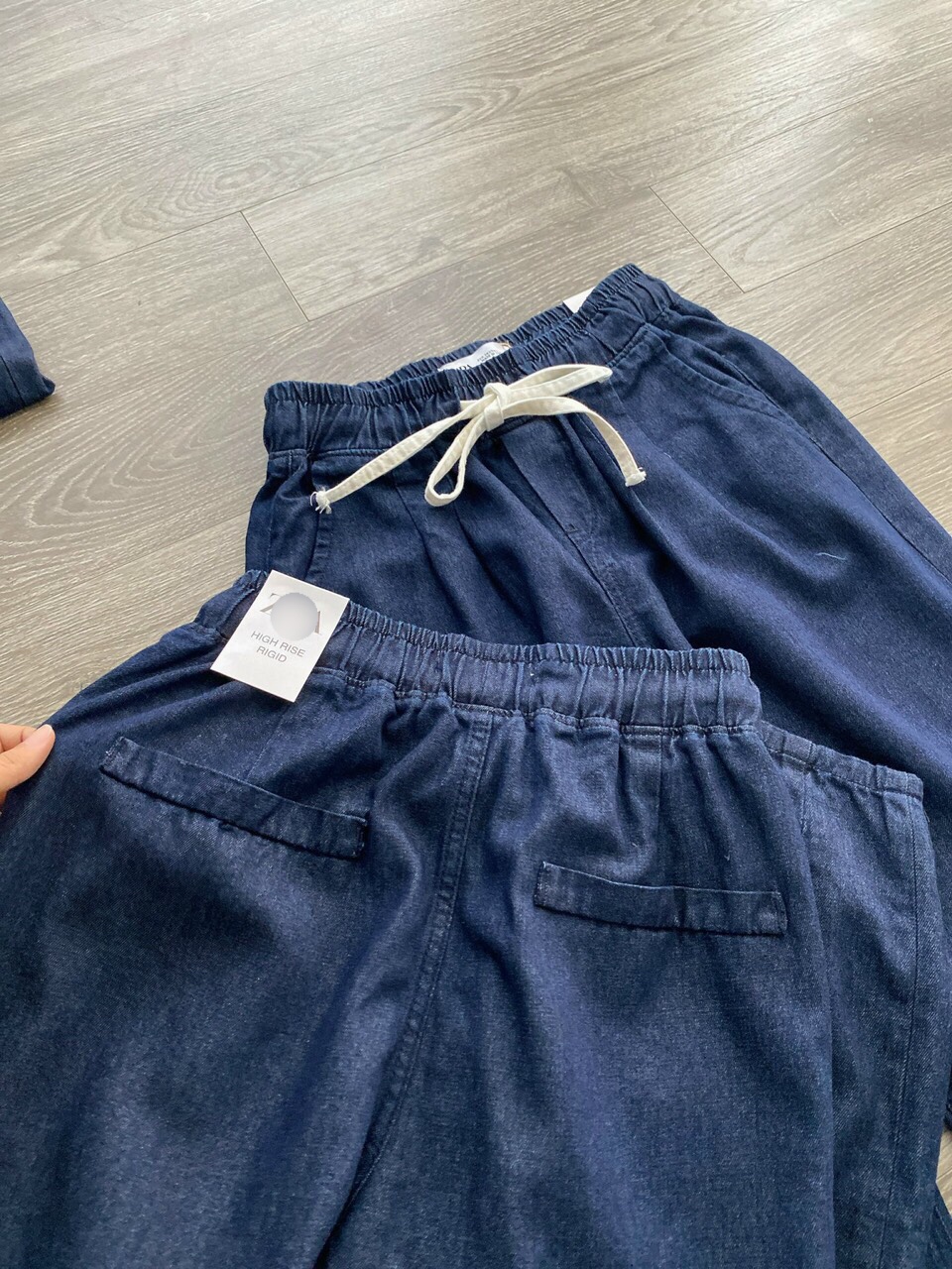 Quần Baggy Denim Bo Gấu Zara