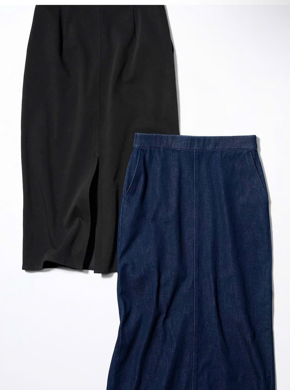 Chân Váy Jean Lưng Chun Uniqlo