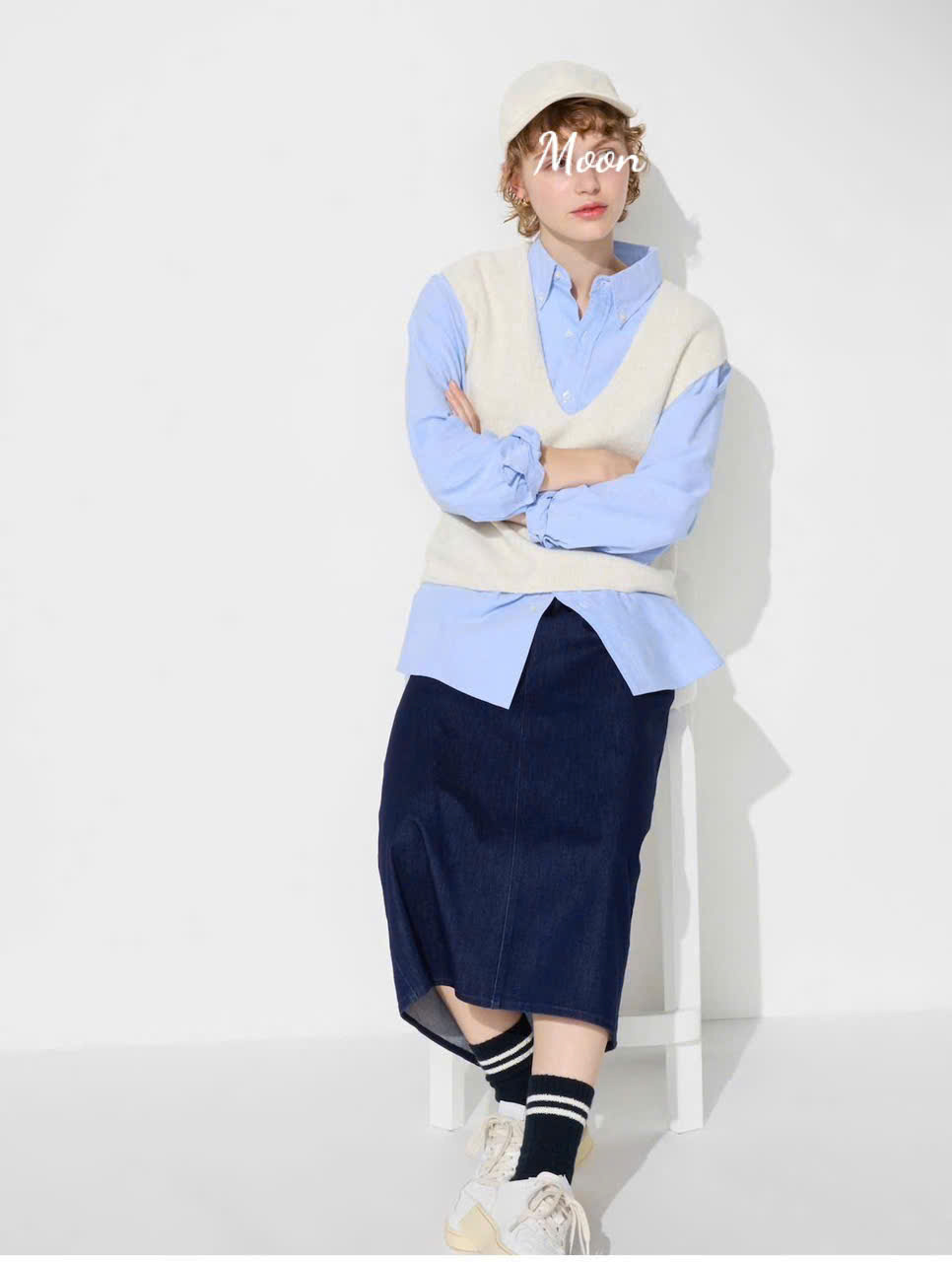 Chân Váy Jean Lưng Chun Uniqlo