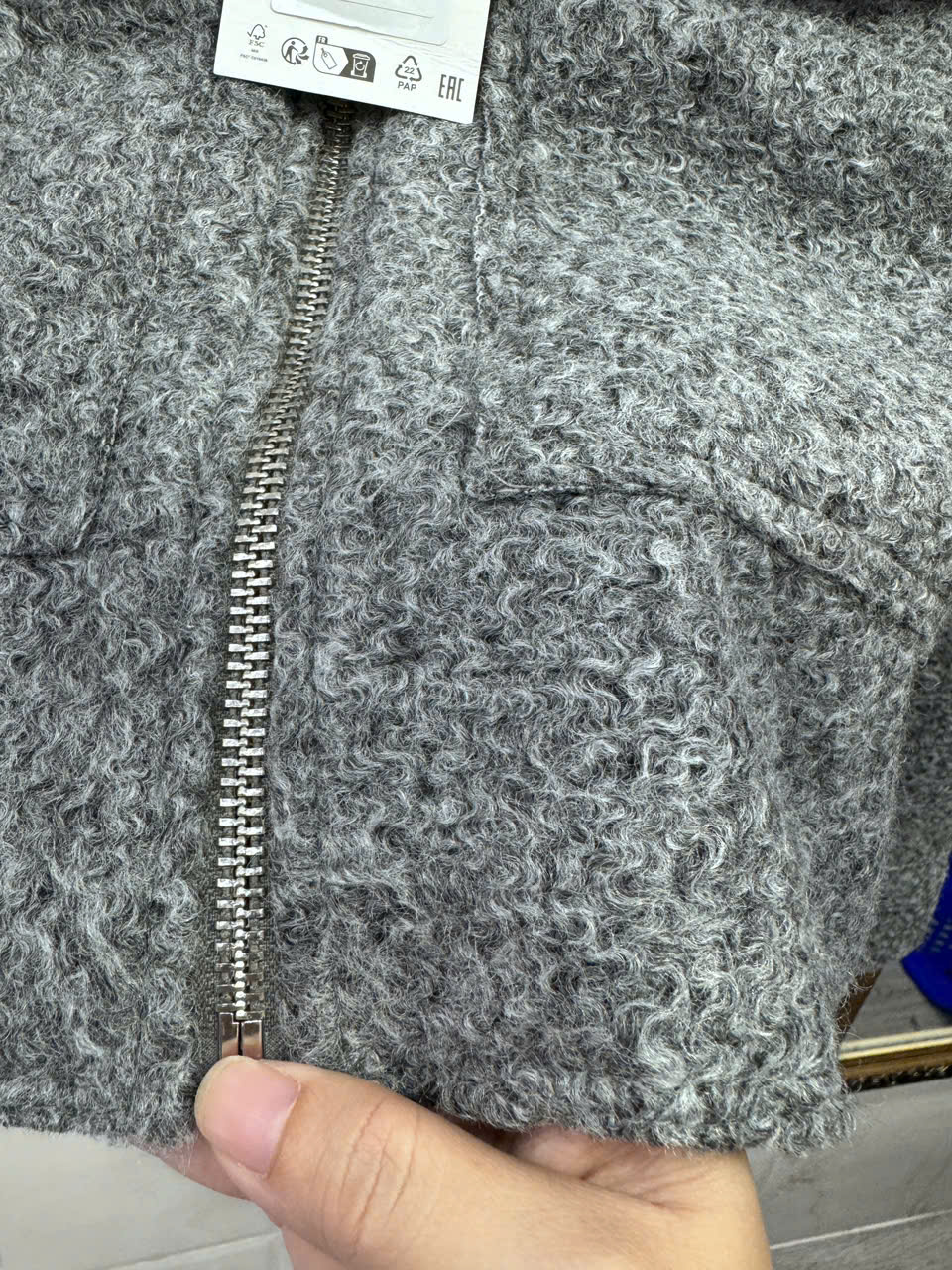 Áo Khoác Dạ Xám Zara