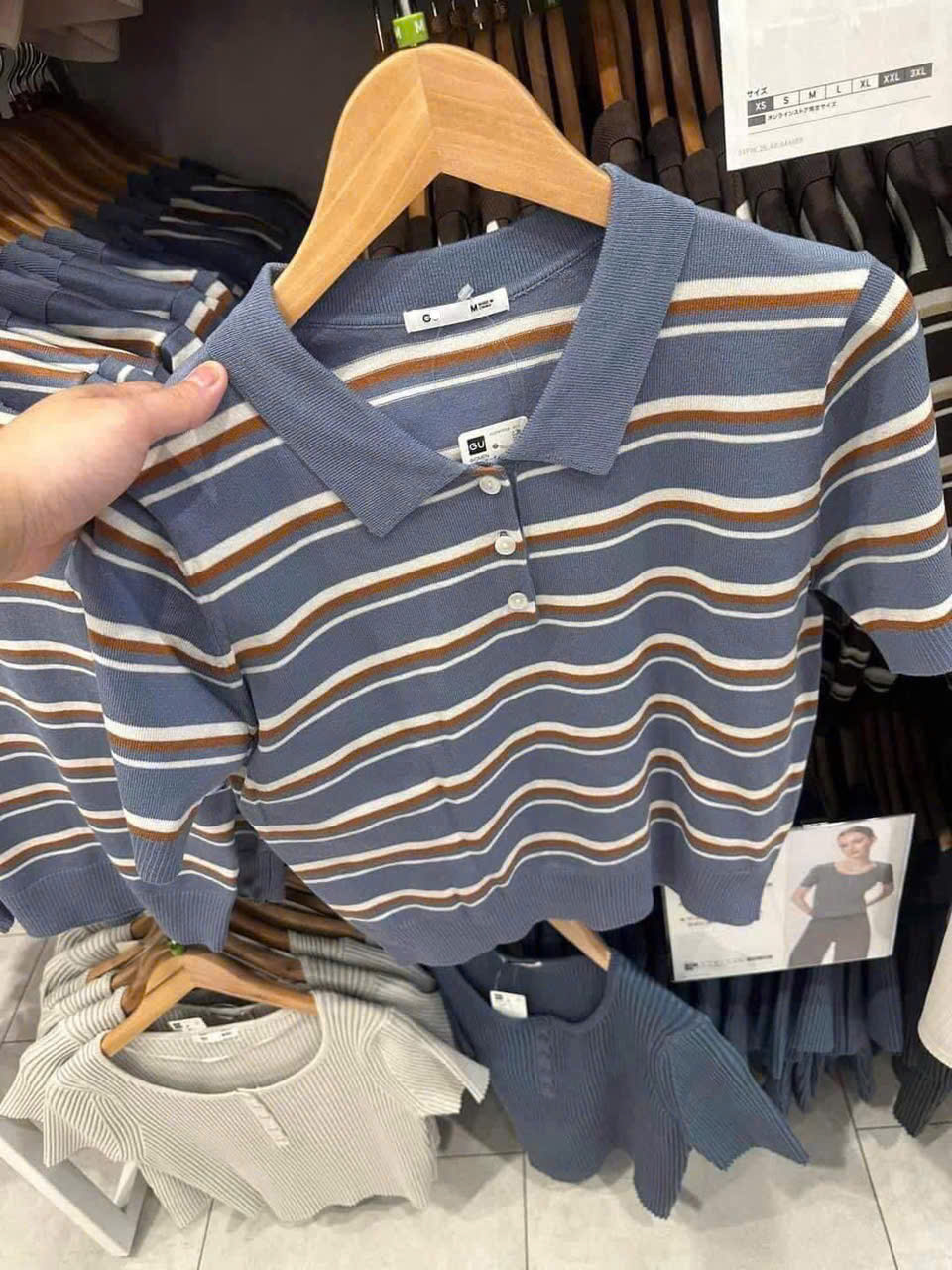 Áo Polo Dệt Kim GU