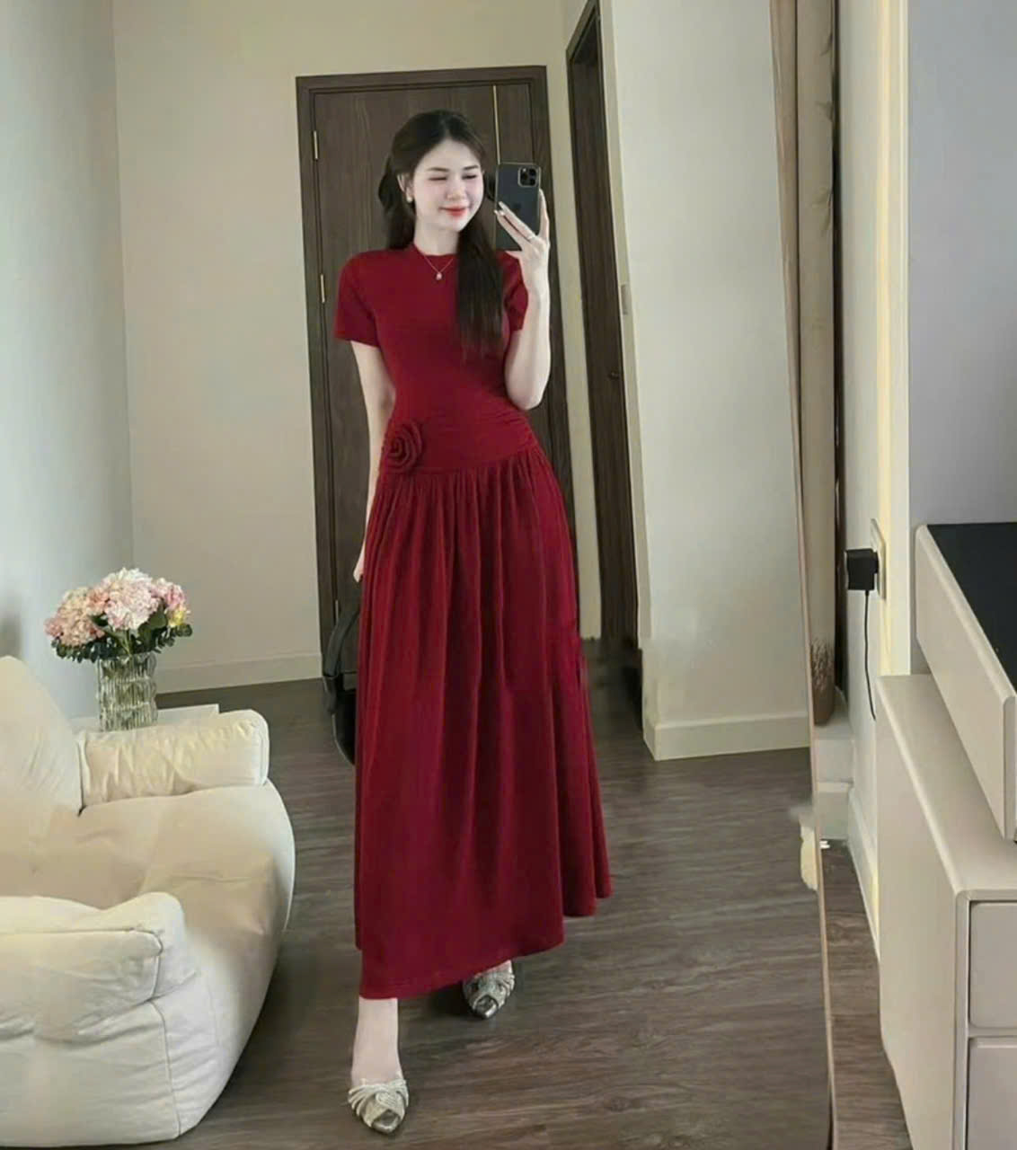 Đầm Thun Tăm Midi Moonpeace