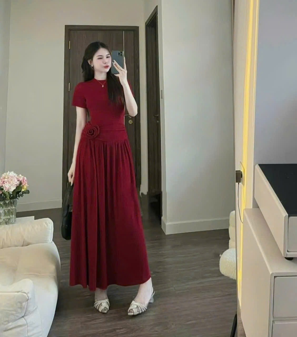 Đầm Thun Tăm Midi Moonpeace