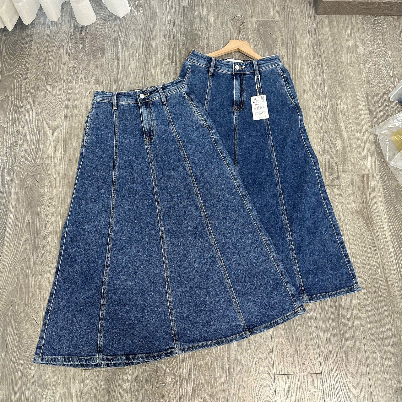 Chân Váy Jean Xanh Zara