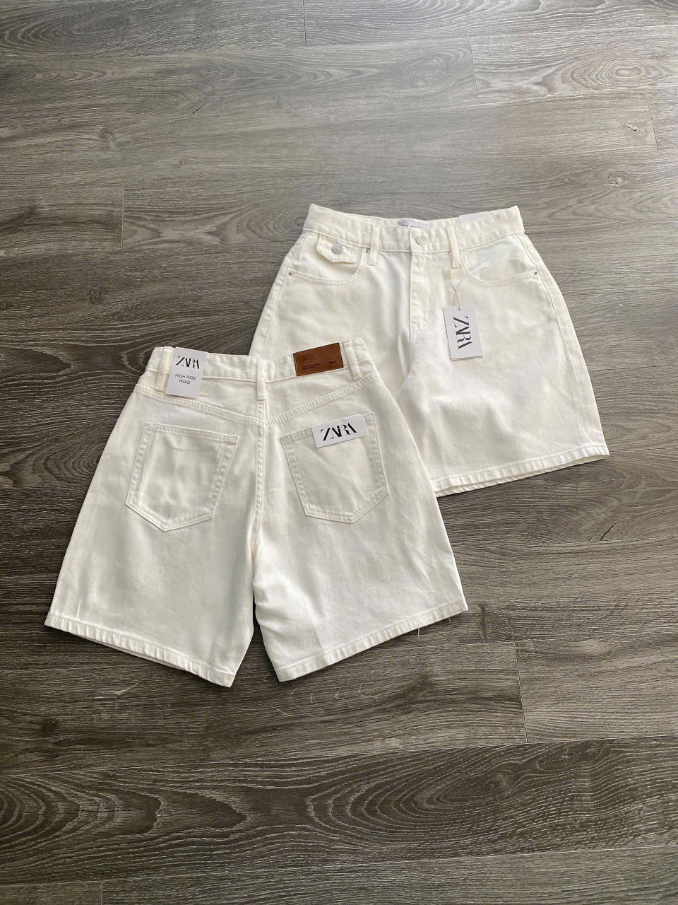 Quần Short Jean Trắng Zara