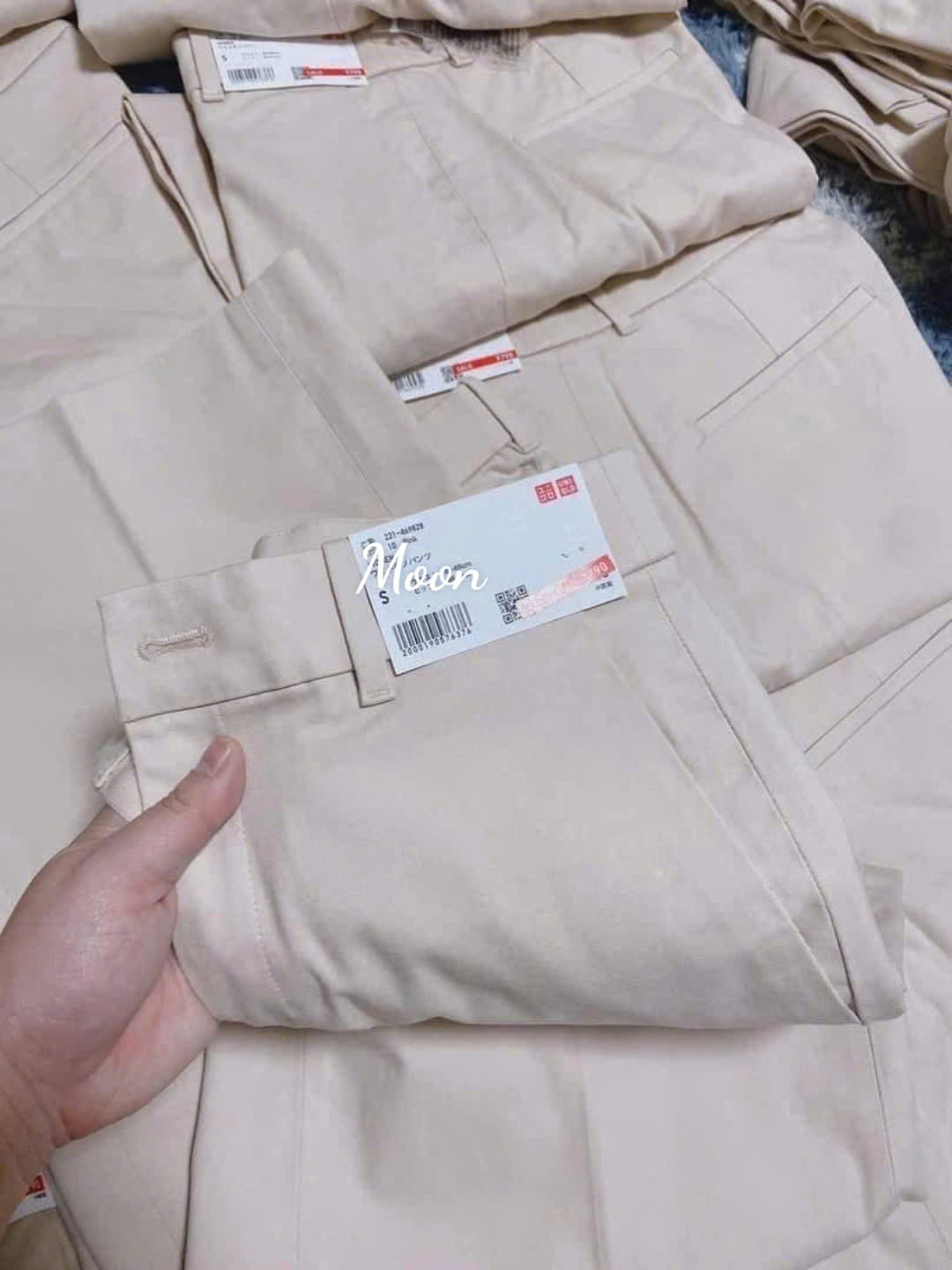 Quần Tây Suông Uniqlo Hồng Nhạt