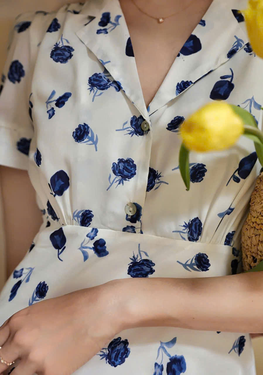 Đầm Hoa Ngắn Tay Topshop
