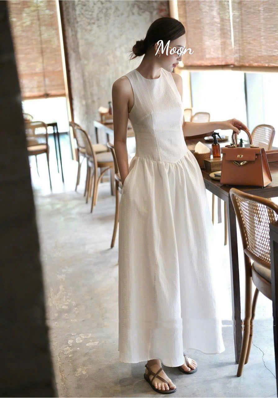 Đầm Sát Nách Đũi Zane