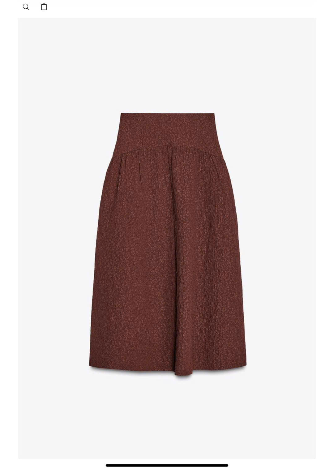 Chân Váy Midi Nâu Zara