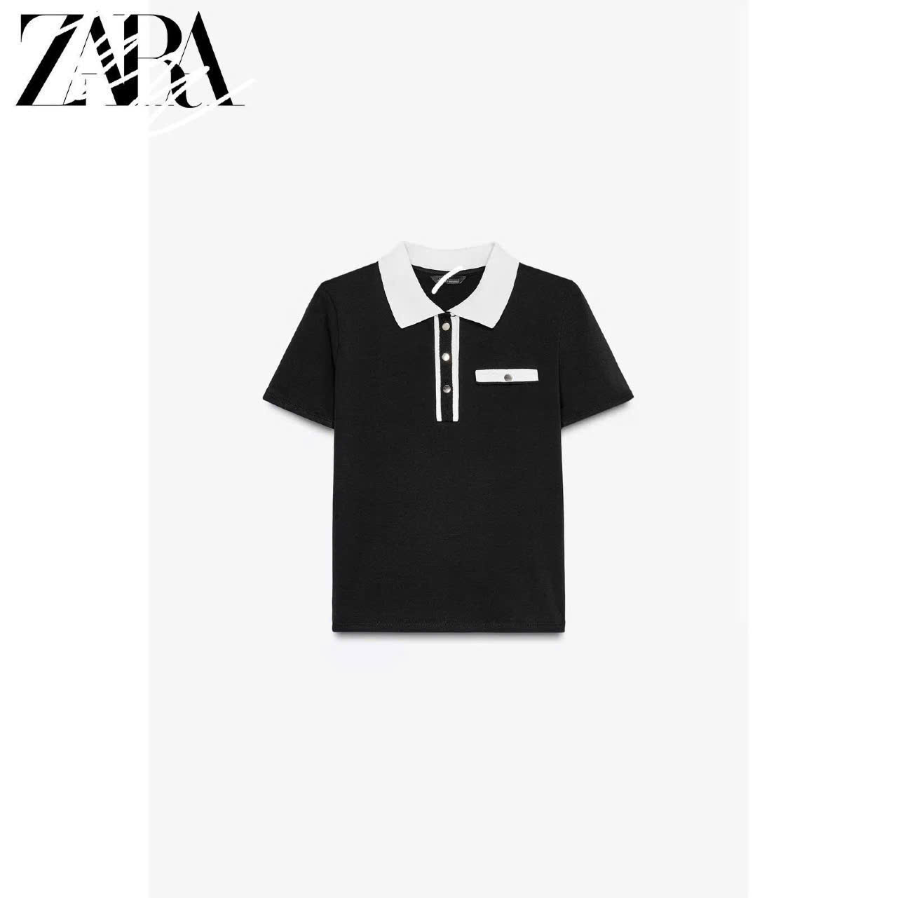 Áo Dệt Cổ Bẻ Zara