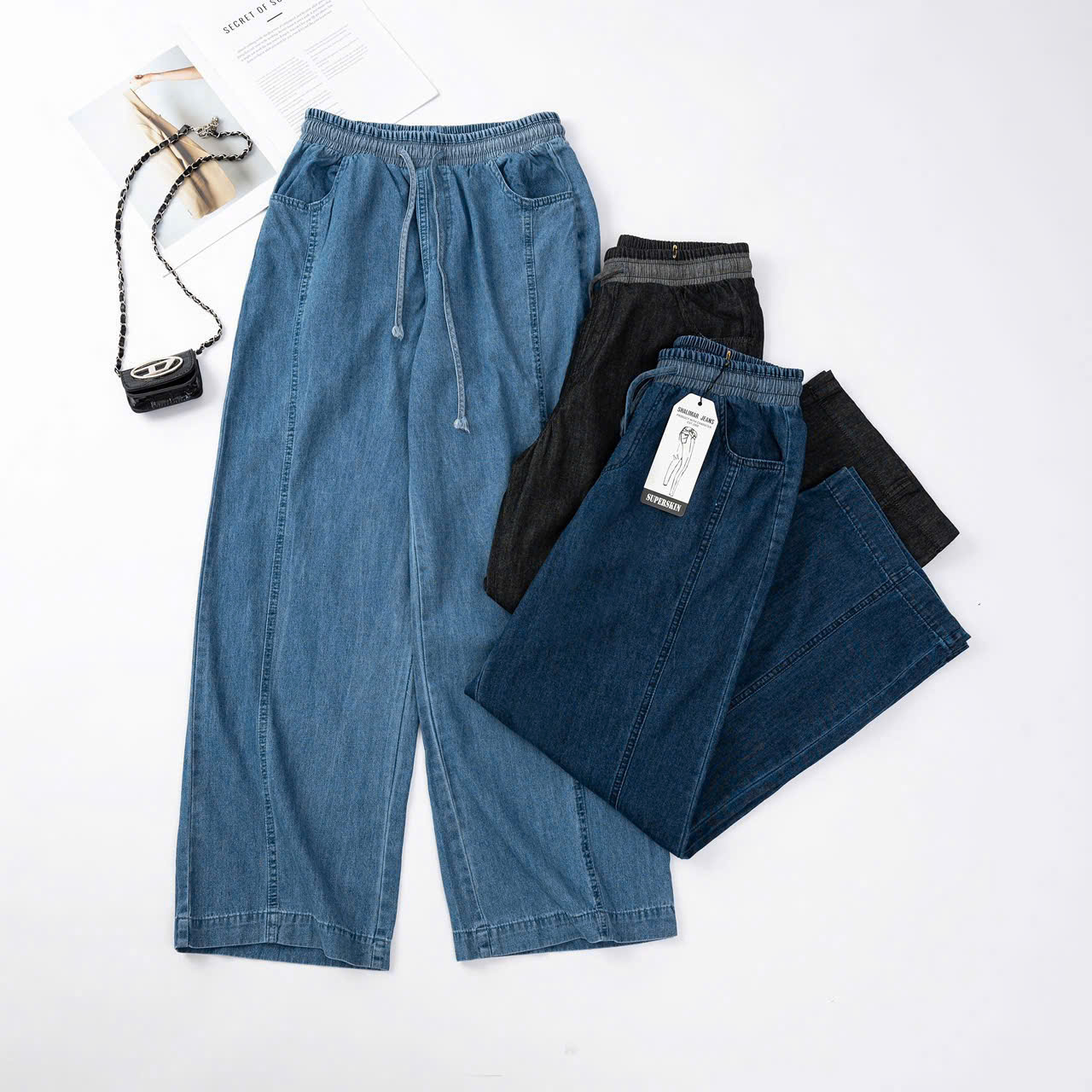 Quần Jean Denim Lưng Thun