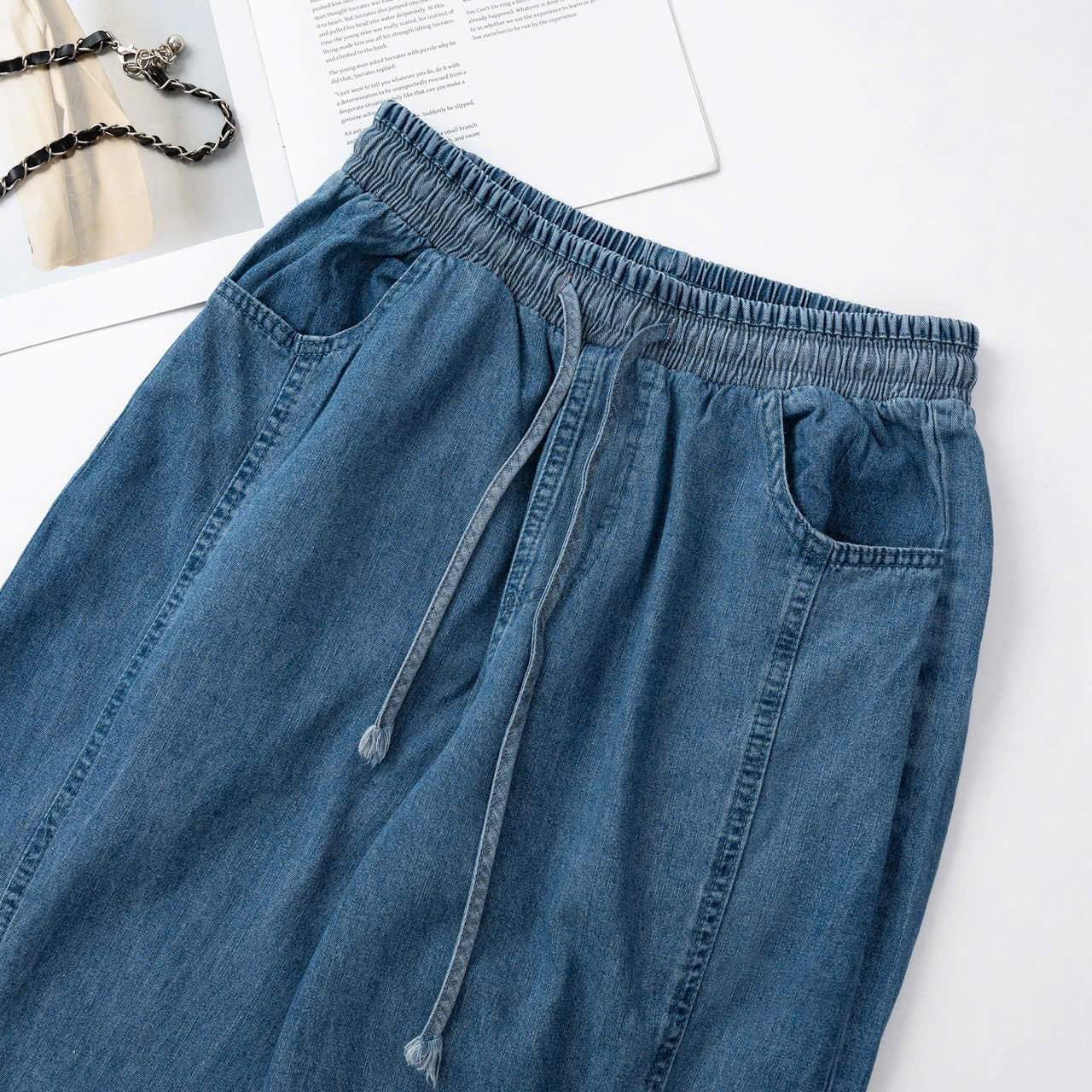 Quần Jean Denim Lưng Thun