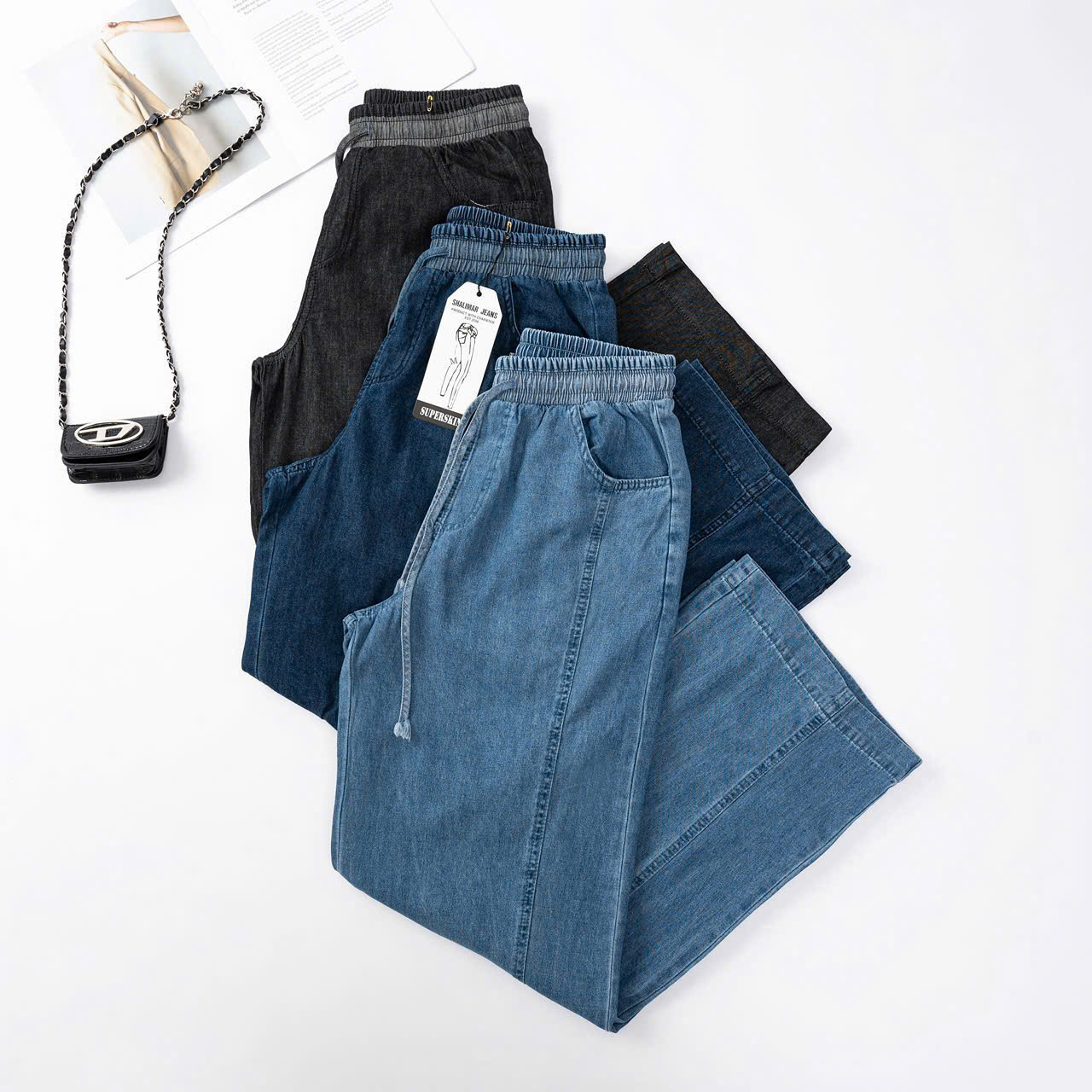 Quần Jean Denim Lưng Thun