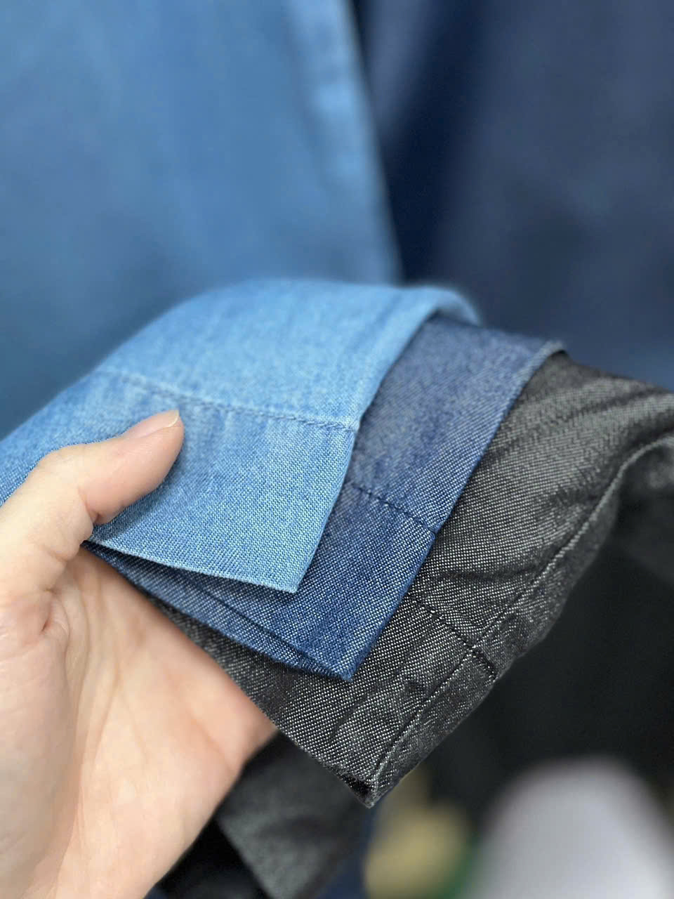 Quần Denim Ống Suông Xuất Hàn