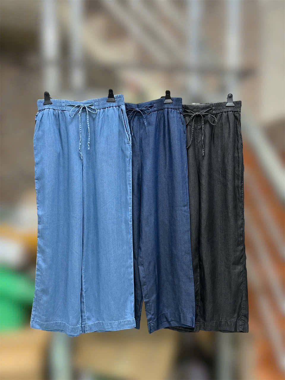 Quần Denim Ống Suông Xuất Hàn