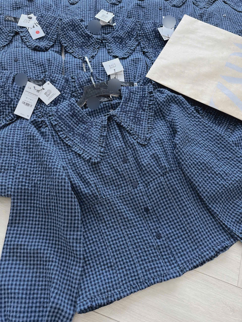 Áo Sơ Mi Kẻ Cổ  Sen Zara