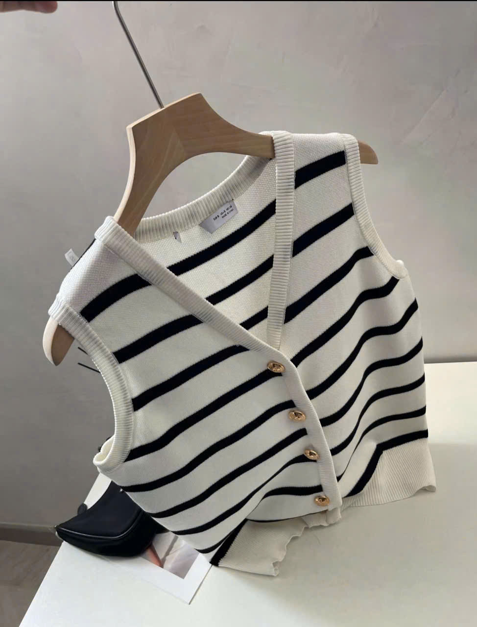 Áo Gile Kẻ Ngang Zara