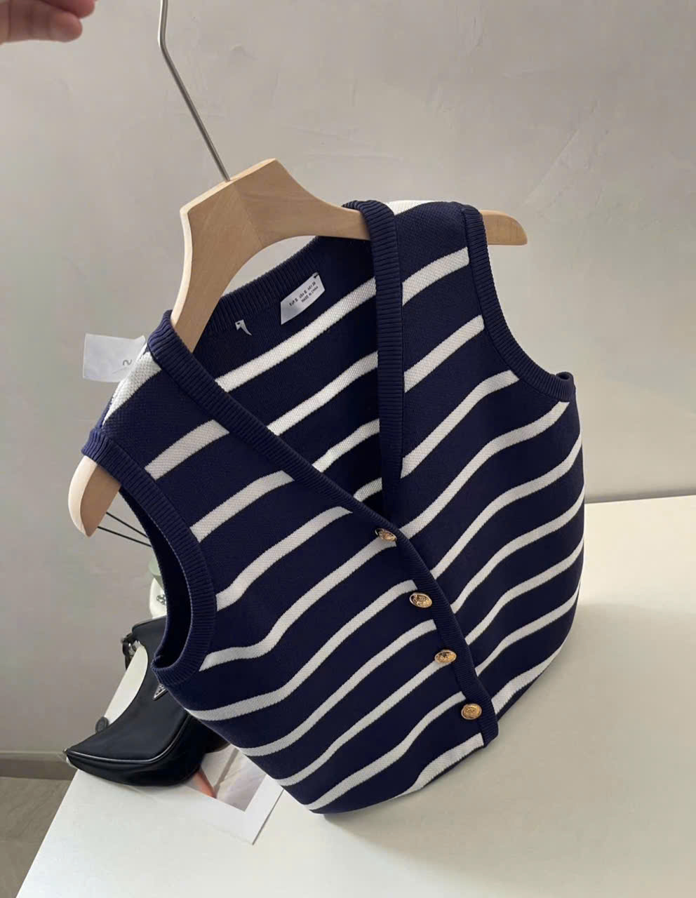 Áo Gile Kẻ Ngang Zara