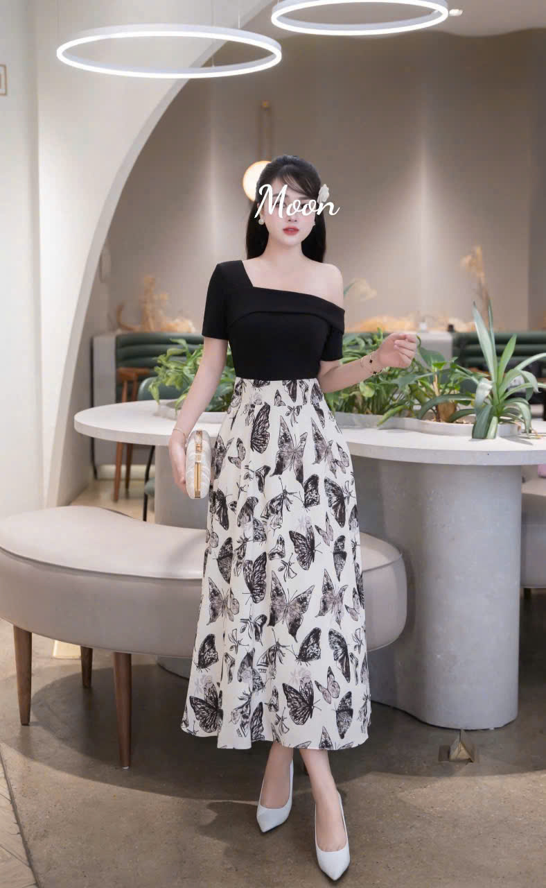 Đầm Lệch Vai Topshop