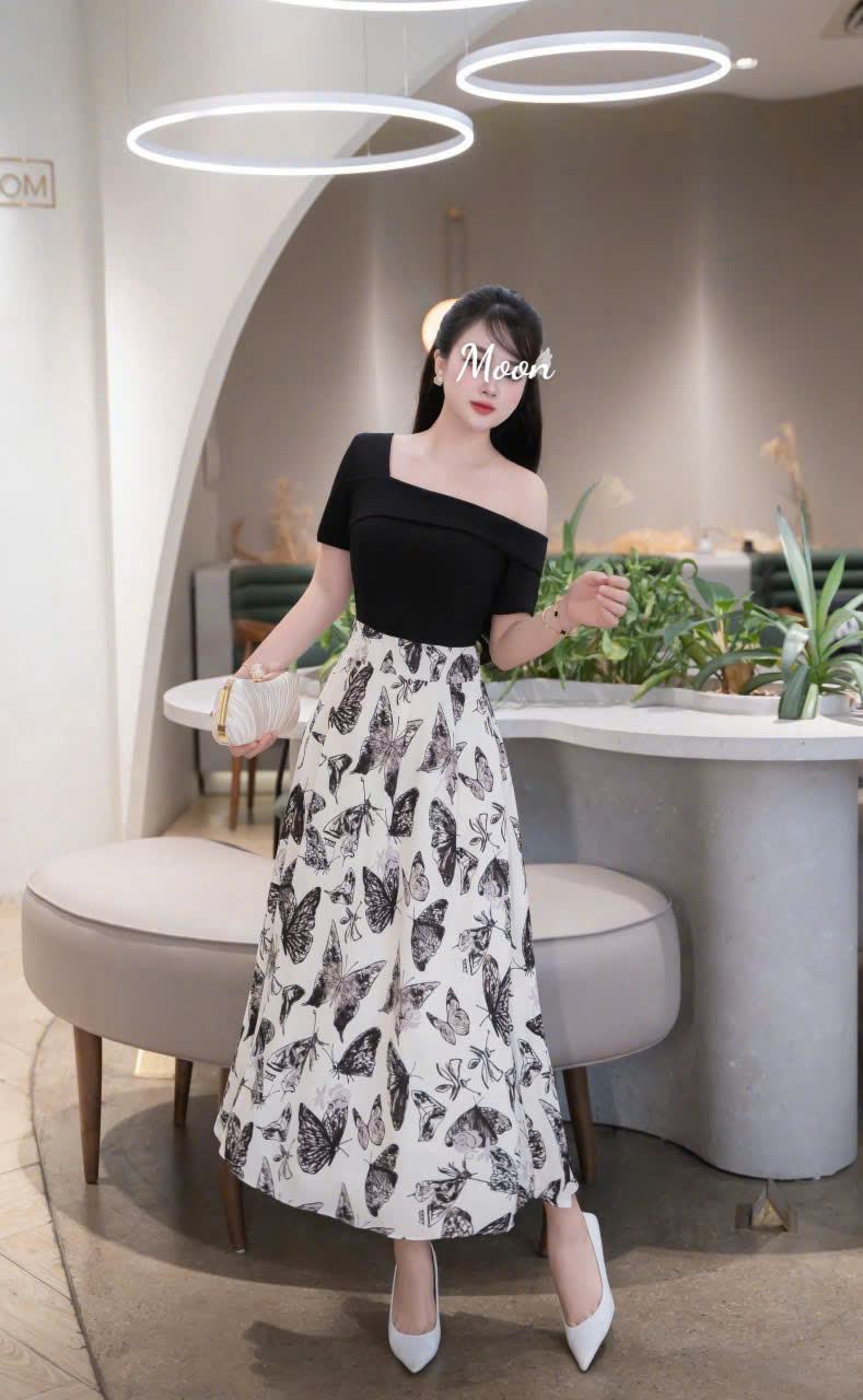 Đầm Lệch Vai Topshop