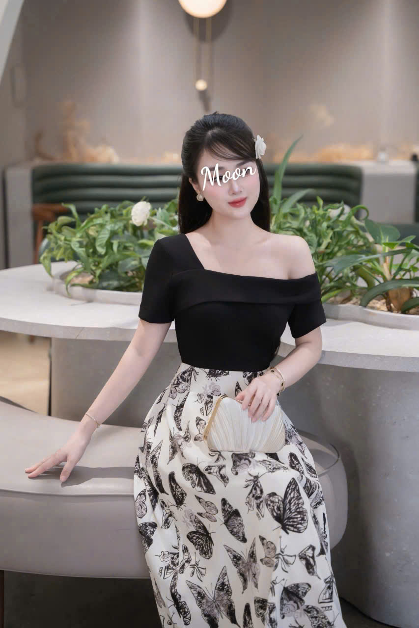 Đầm Lệch Vai Topshop