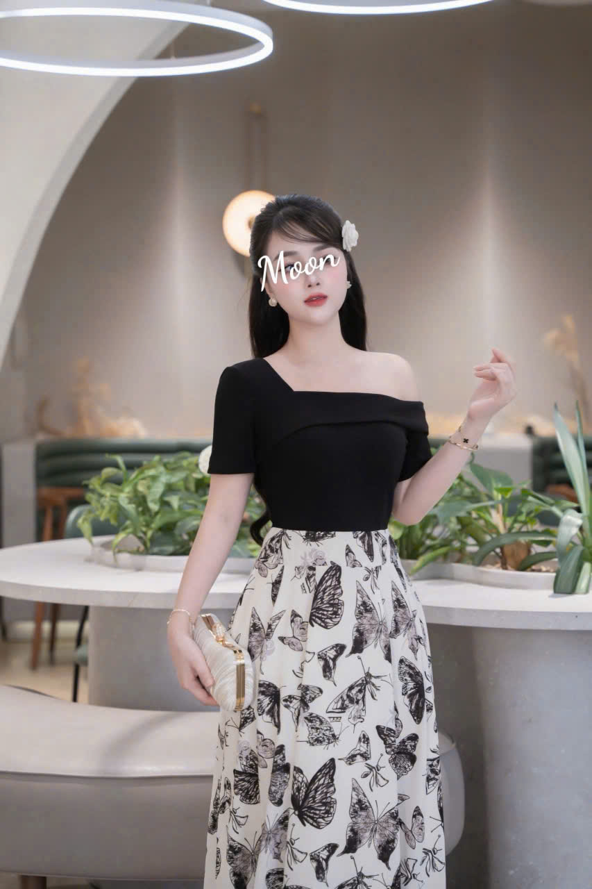 Đầm Lệch Vai Topshop