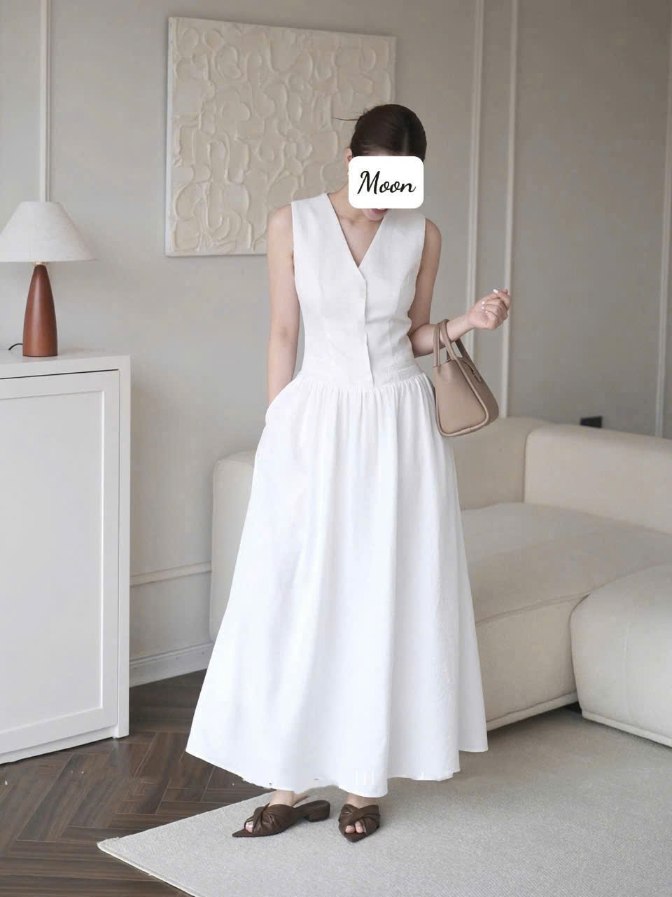 Đầm Sát Nách 2 Màu Zane