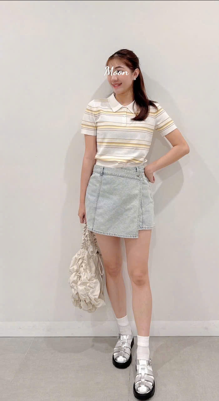 Áo Dệt Kim Kẻ Ngang Gu