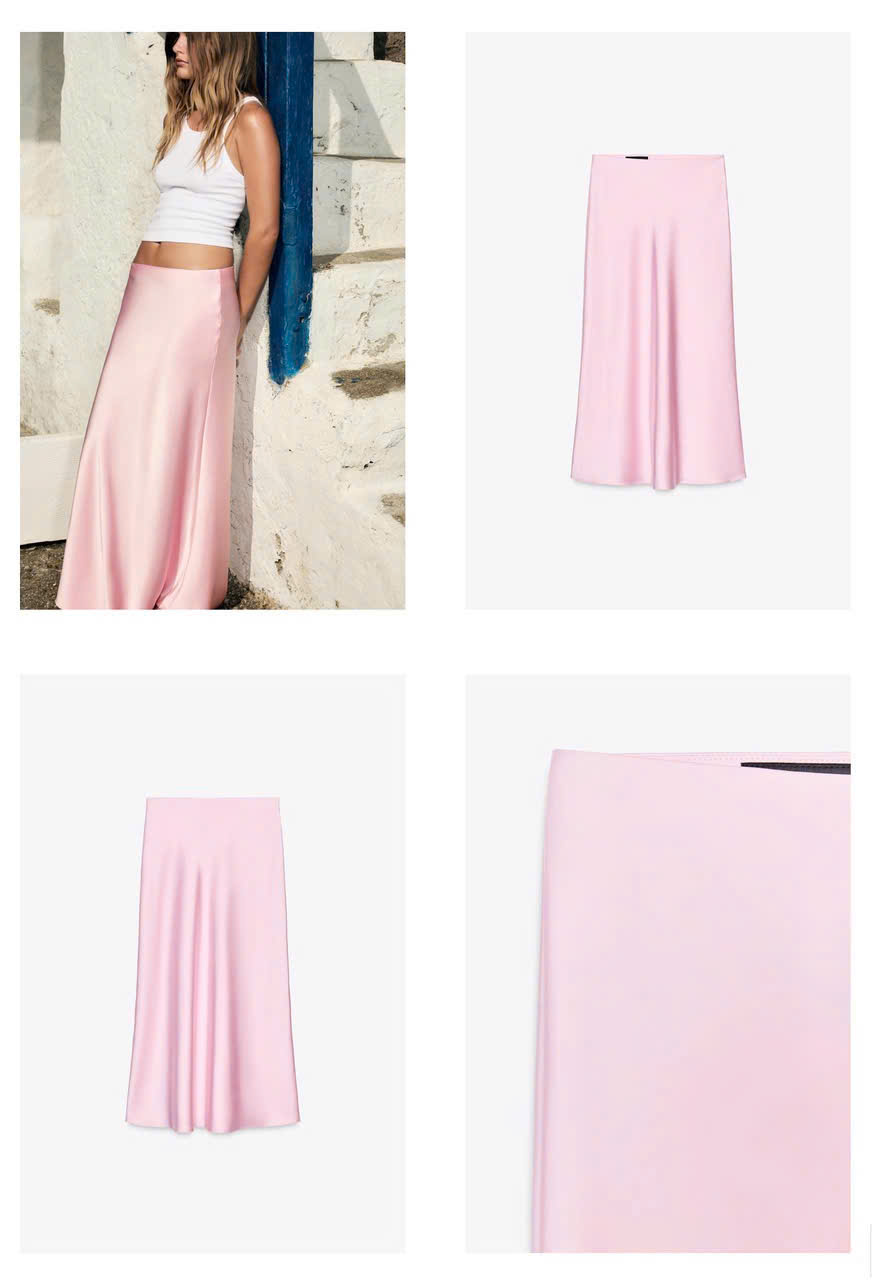 Chân Váy Lụa Zara 2 Màu