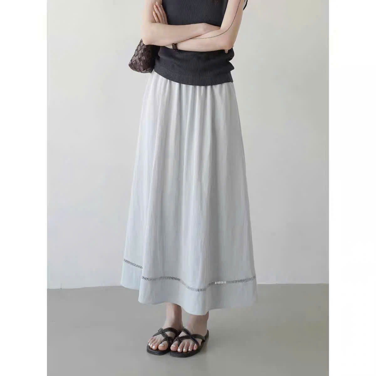 Chân Váy Phối Ren Gip